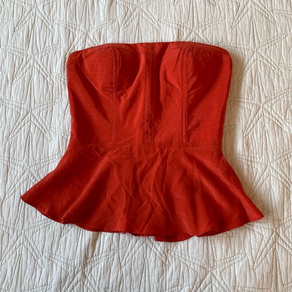 Bebe XS Corset Silk Pelpum Top XS Nwt Y2K - Picture 2 of 6
